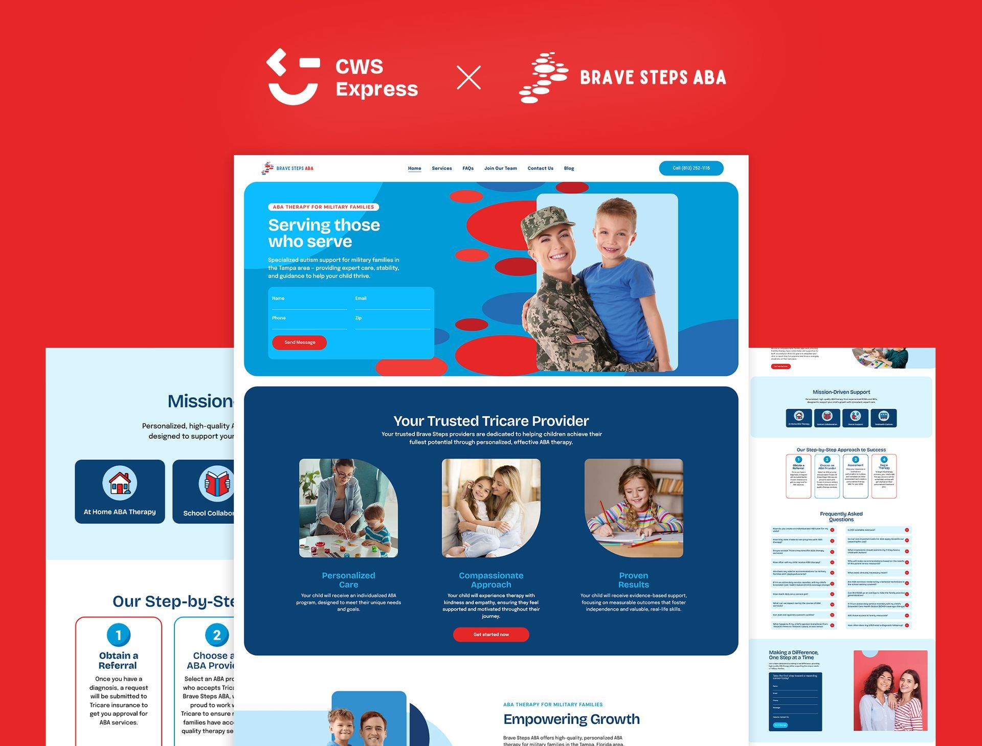 Brave Steps ABA website preview