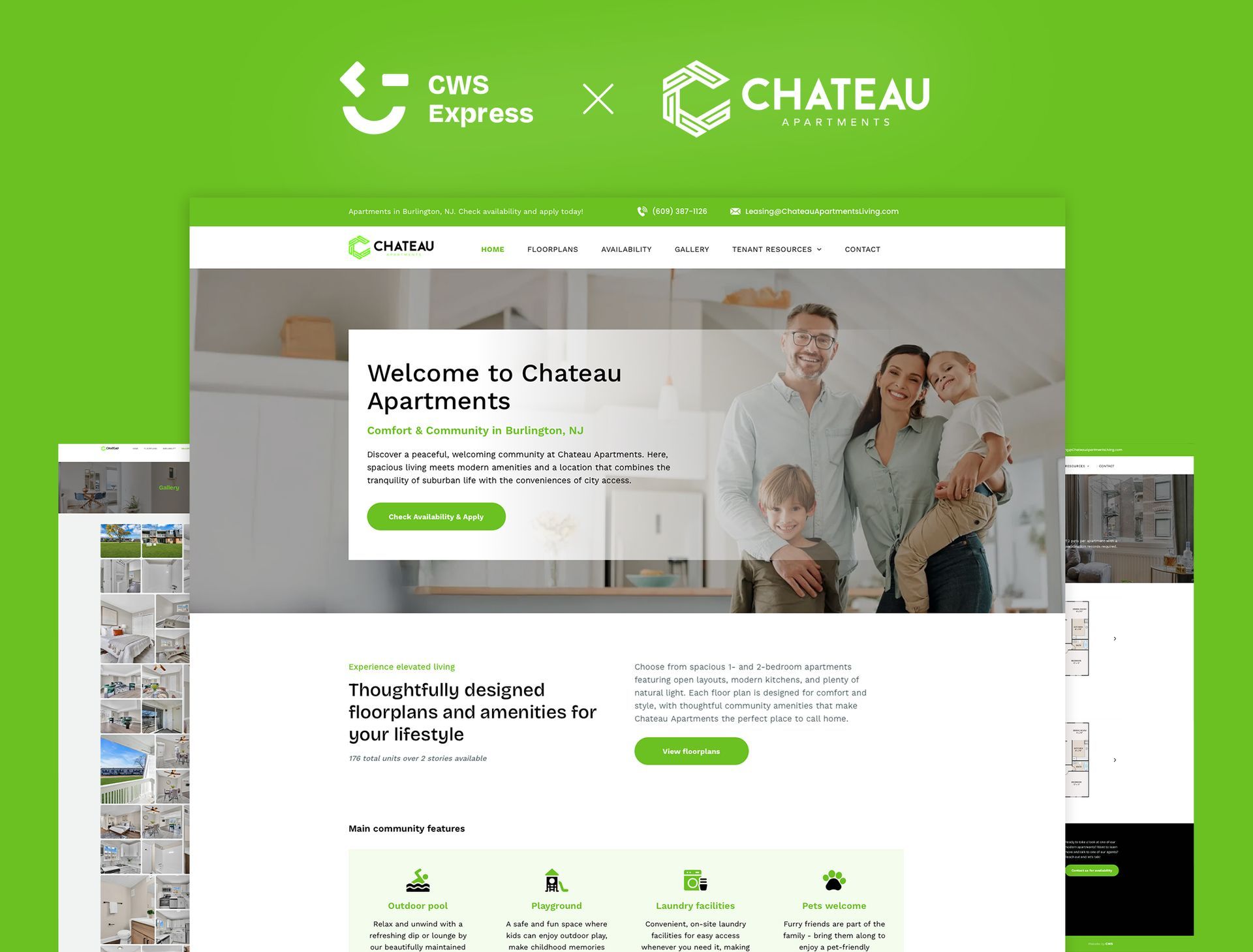 Chateau Apartments website preview