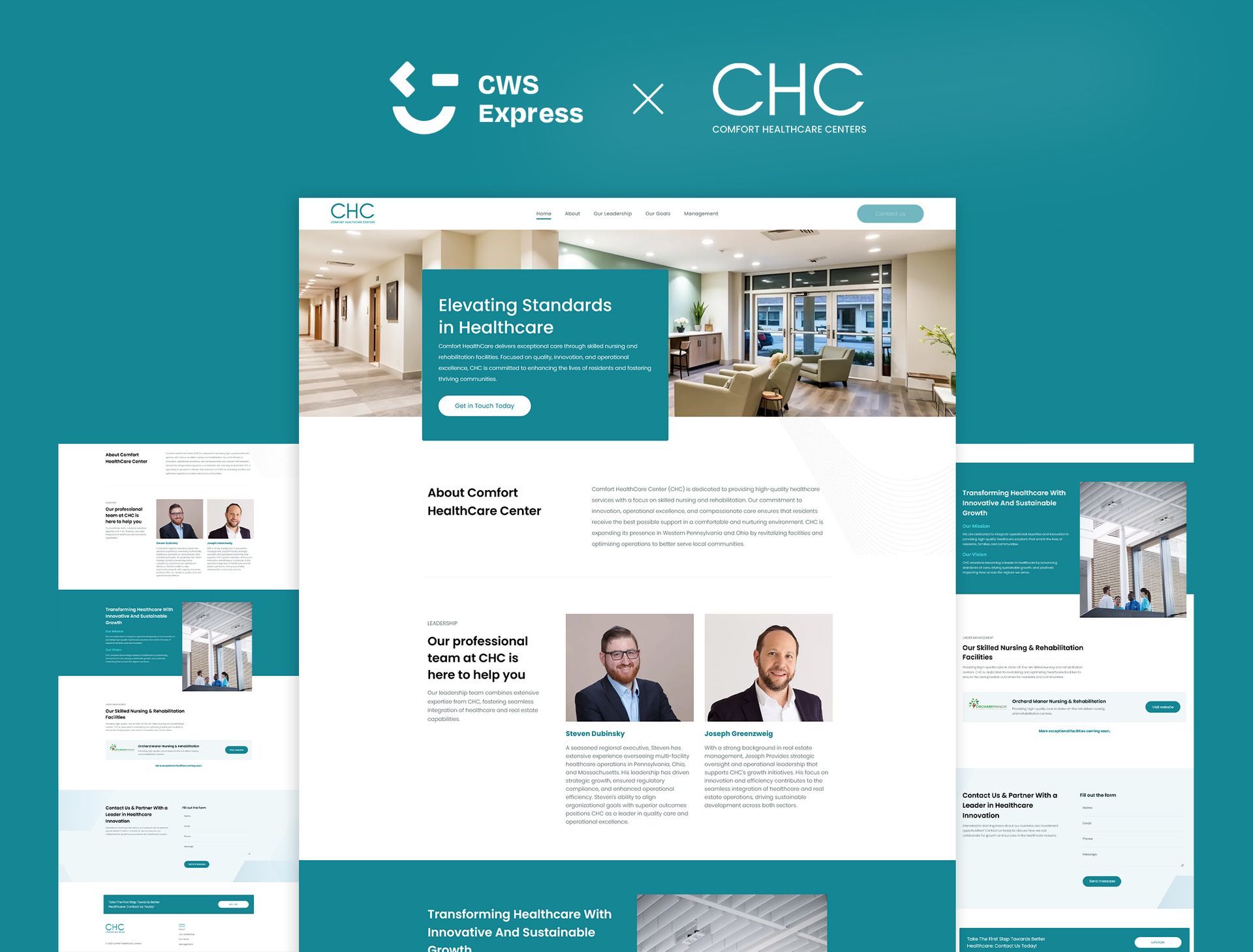 Comfort HealthCare Center website preview
