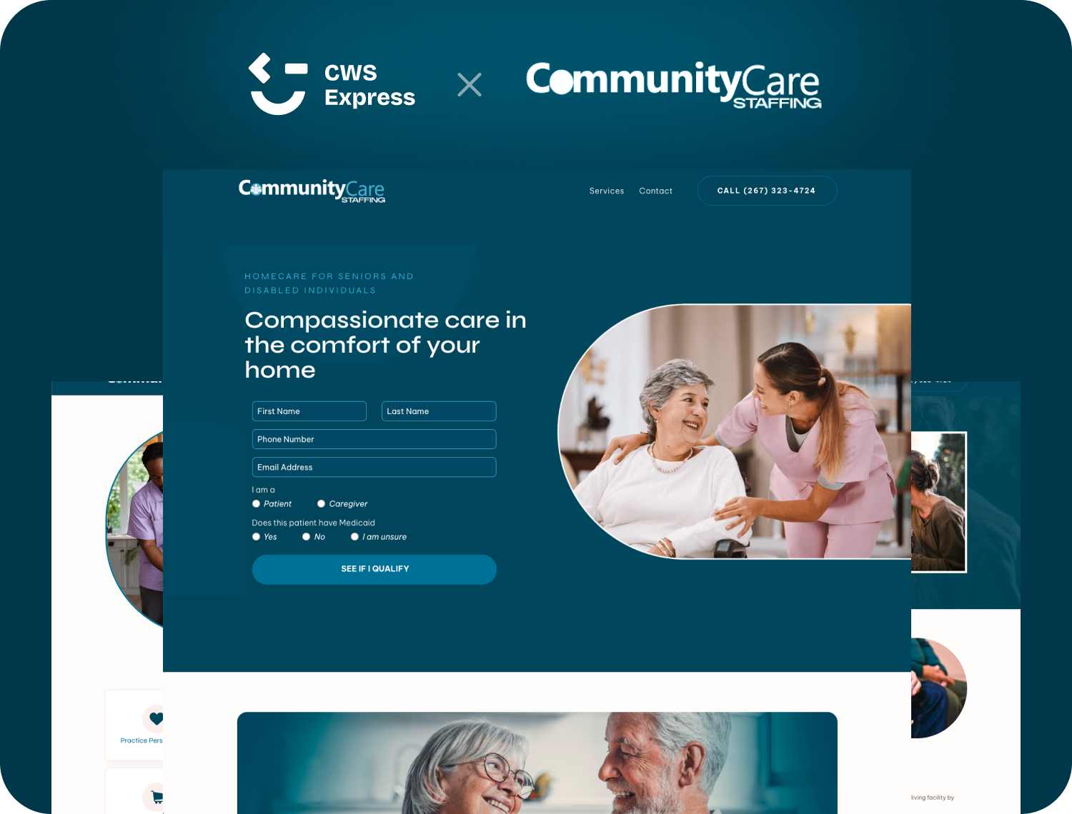 Community Care Staffing website preview