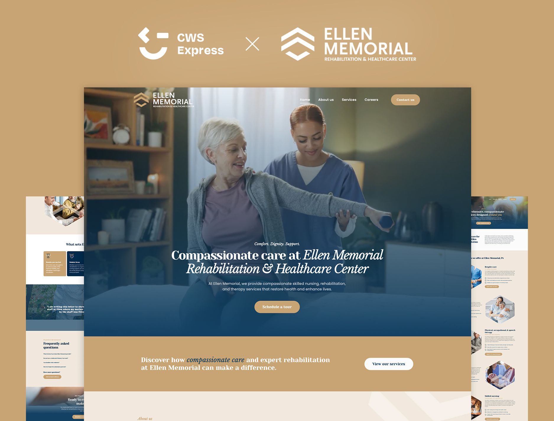 Ellen Memorial Rehabilitation and Healthcare Center website preview