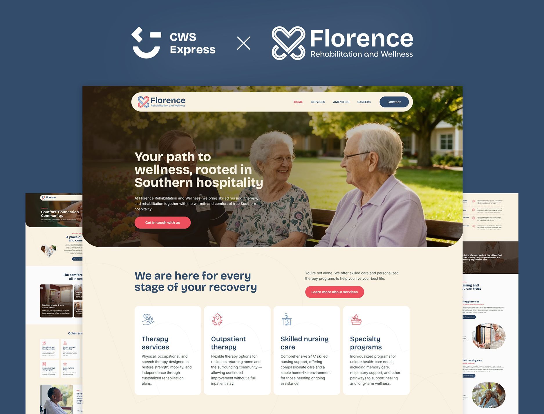 Florence Rehabilitation and Wellness website preview