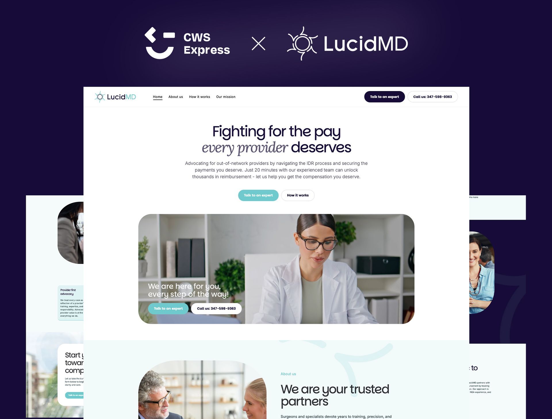 LucidMD website preview