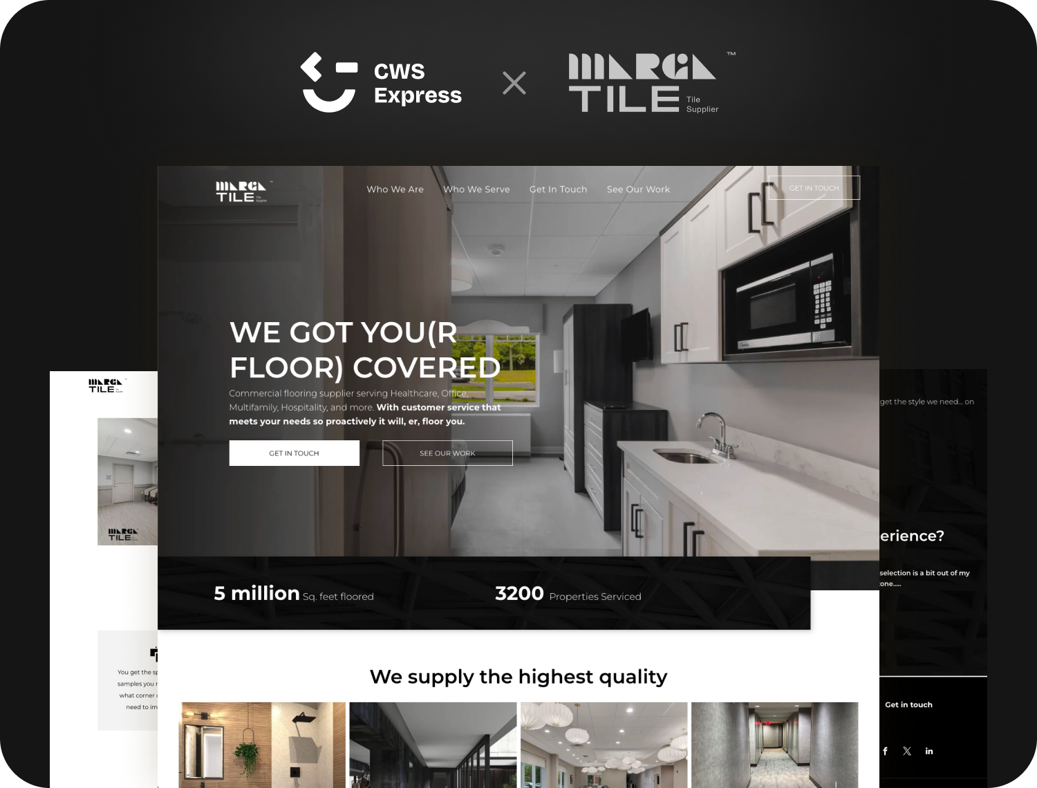 Marga Tile website preview