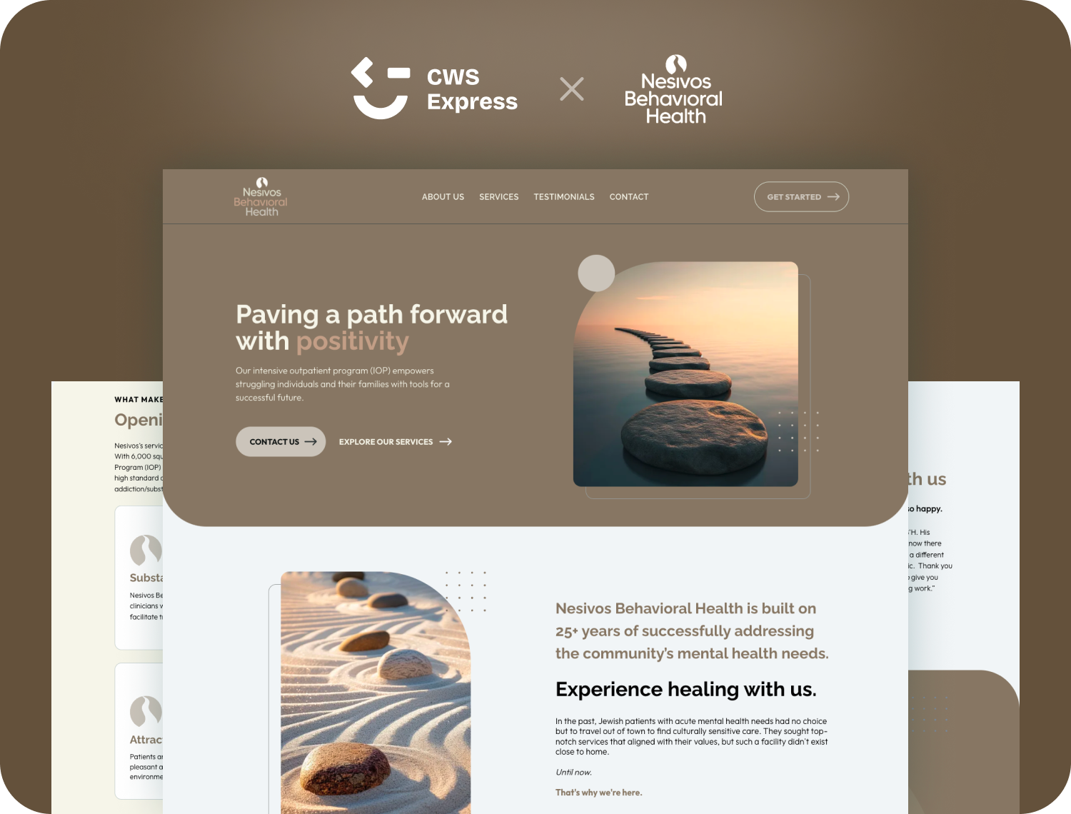 Nesivos Behavioral Health website preview