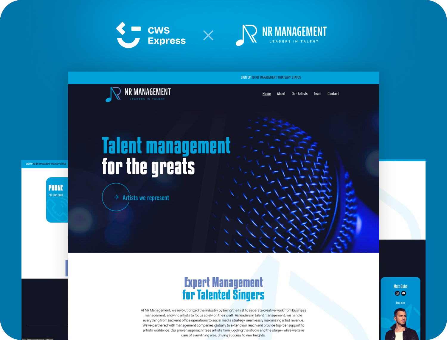 NR Management website preview