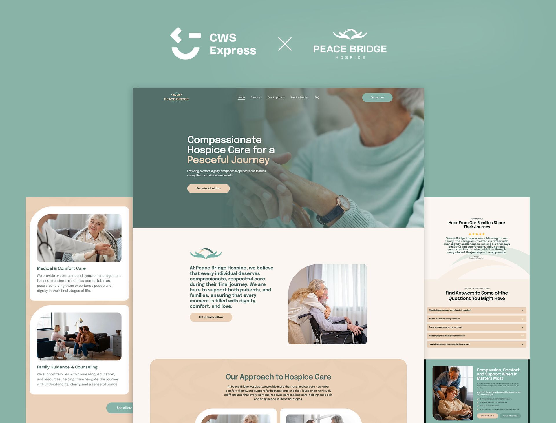 Peace Bridge Hospice website preview