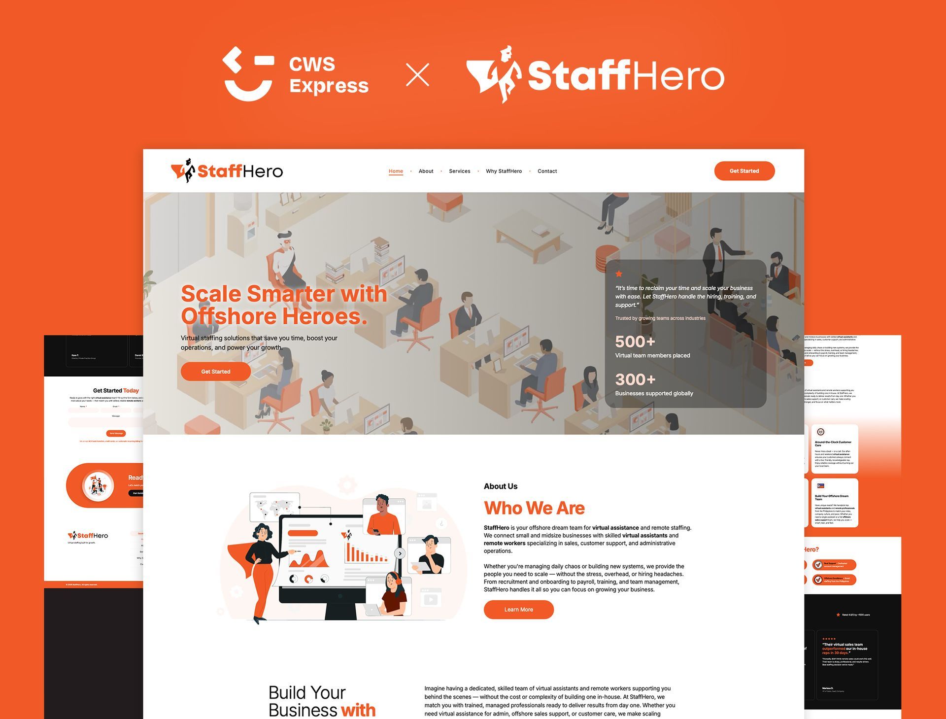 Staff Hero website preview