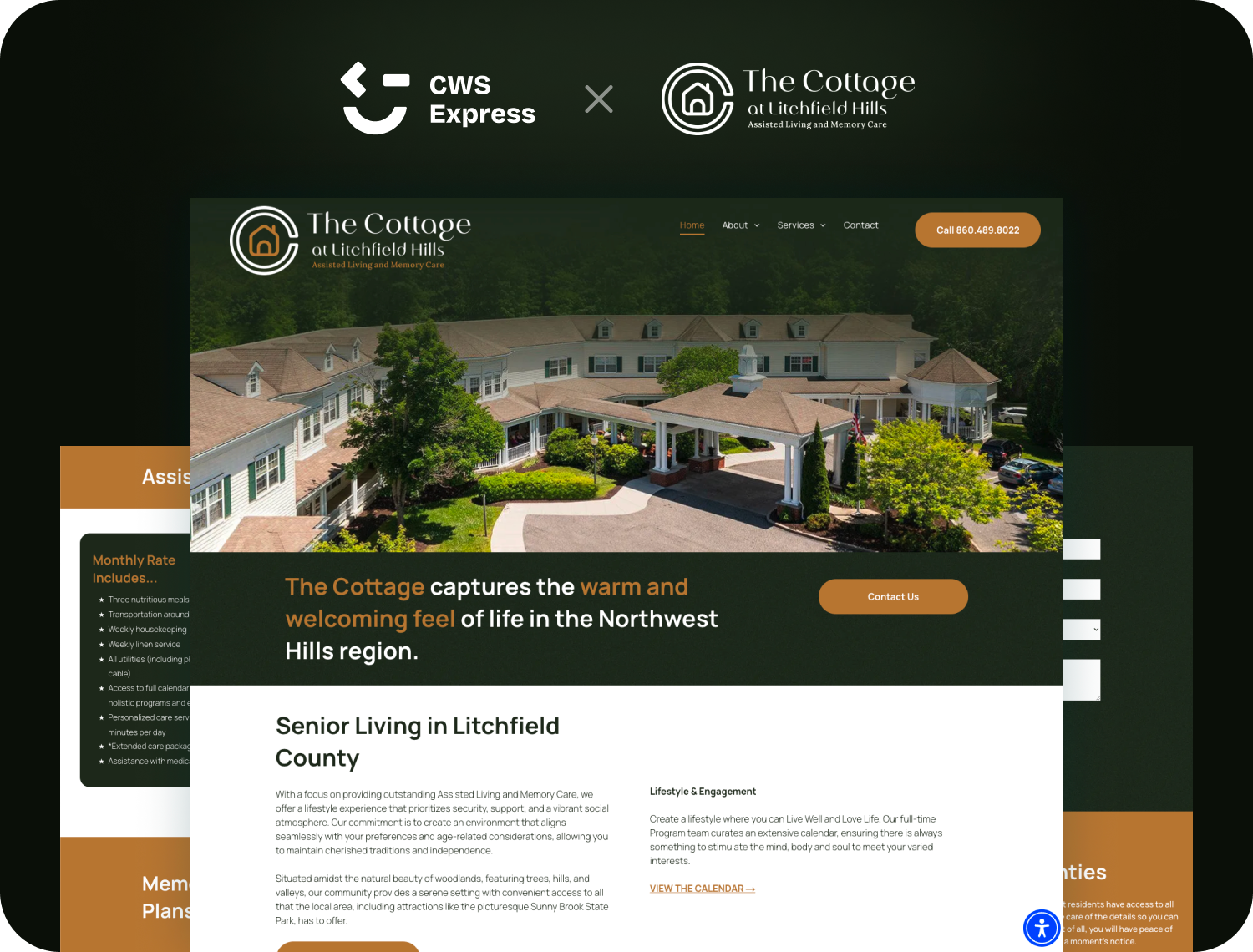 The Cottage at Litchfield Hills website preview