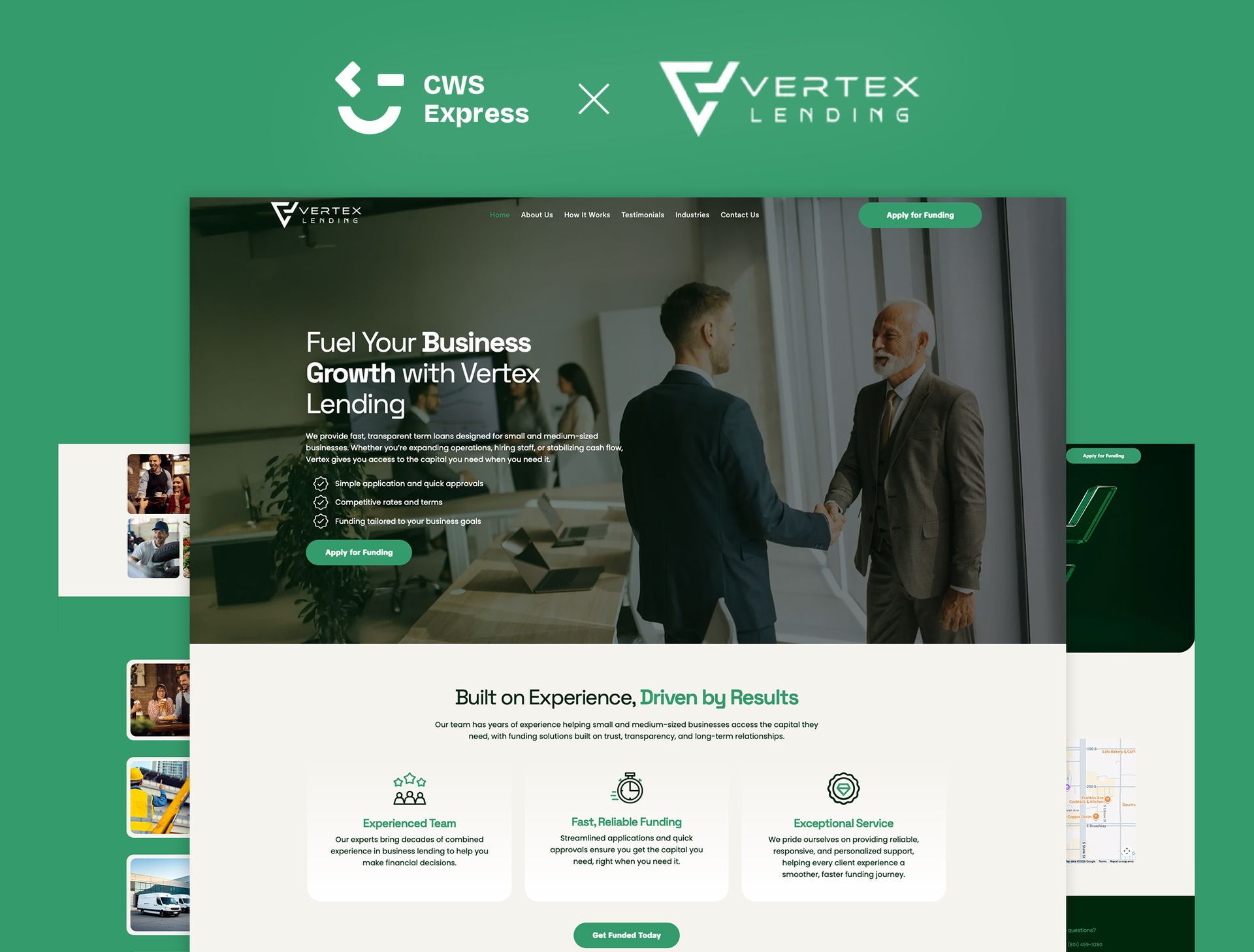 Vertex Lending website preview