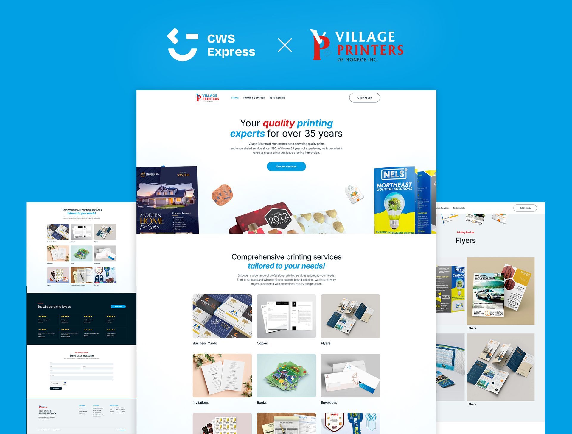 Village Printers website preview