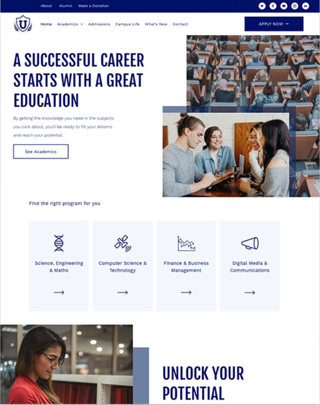 Academic template preview