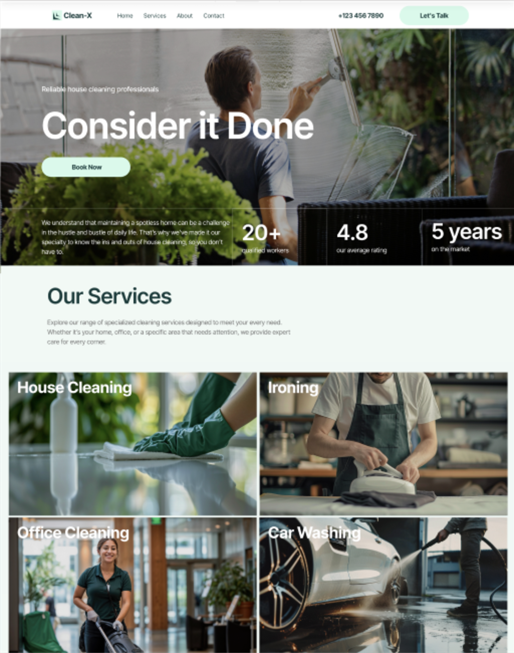 Cleaning Services template preview