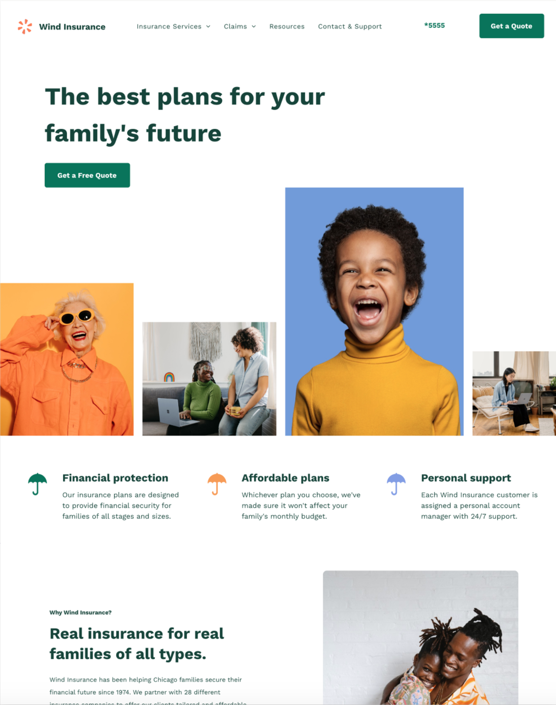 Insurance Company template preview