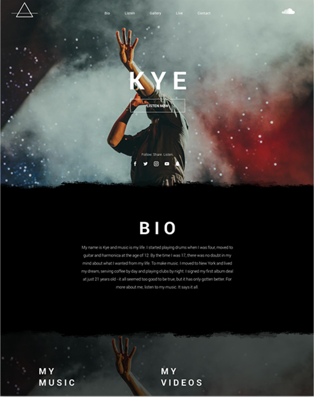 Musician template preview